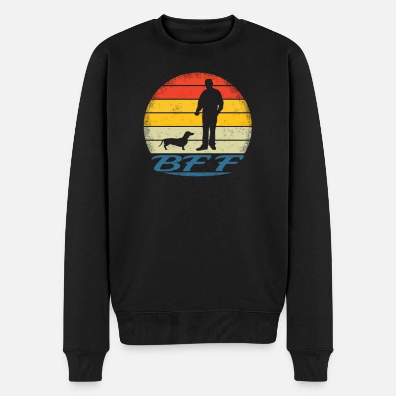 Hund Dackel Hundebesitzer Geschenkidee - Männer Premium Bio Pullover - Schwarz