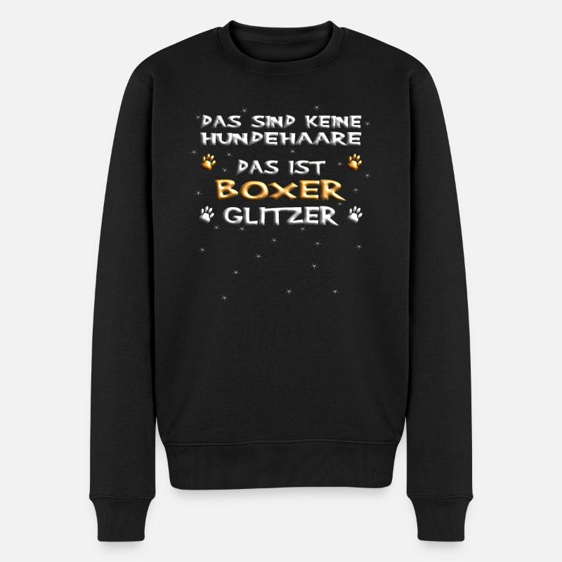 Hund Boxer Hundebesitzer Geschenkidee - Männer Premium Bio Pullover - Schwarz