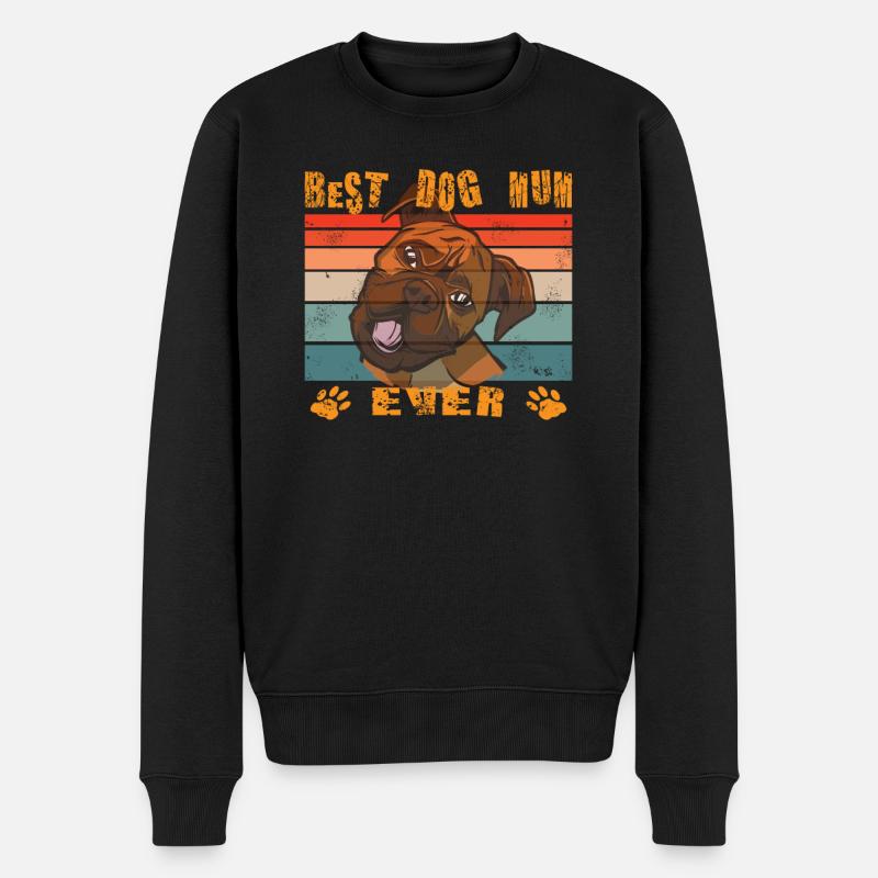 Hund Boxer Hundebesitzer Geschenkidee - Männer Premium Bio Pullover - Schwarz