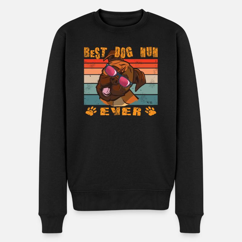 Hund Boxer Hundebesitzer Geschenkidee - Männer Premium Bio Pullover - Schwarz