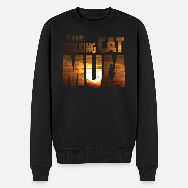 Katzenfreund, Katzenzubehör Geschenk - Männer Premium Bio Pullover - Schwarz