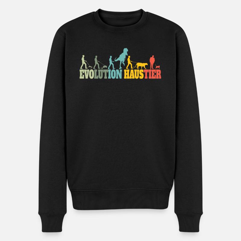 Katzenfreund, Katzenzubehör Geschenk - Männer Premium Bio Pullover - Schwarz