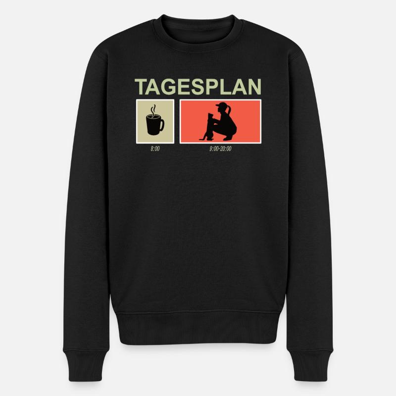 Katzenfreund, Katzenzubehör Geschenk - Männer Premium Bio Pullover - Schwarz