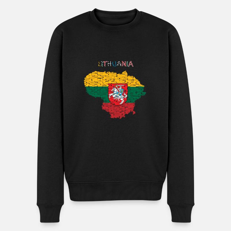 Drapeau Lituanie - Design d’art - Pull Premium bio Homme - noir