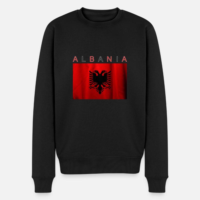 Albanie Drapeau Tirana - Pull Premium bio Homme - noir