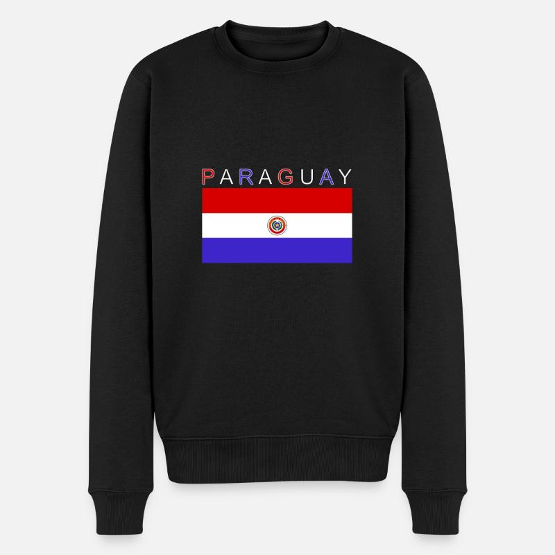 Paraguay Flagge - Männer Premium Bio Pullover - Schwarz
