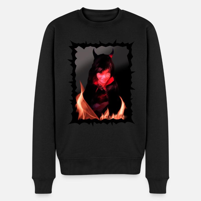 Diable de nuit d’Halloween - Pull Premium bio Homme - noir