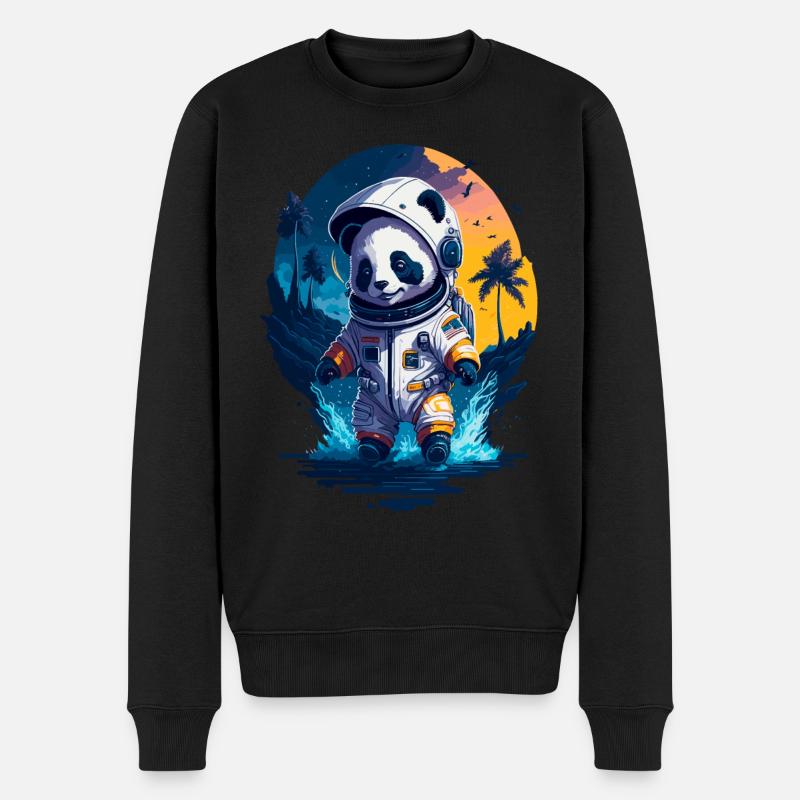 Mignon Panda Astronaute - Pull Premium bio Homme - noir