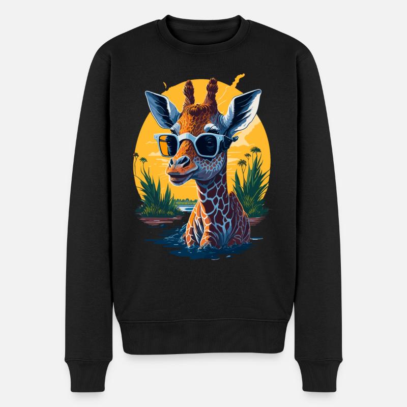 Girafe cool - Pull Premium bio Homme - noir
