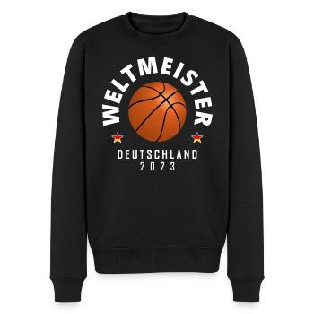 Basketball Weltmeister 2023 - Männer Premium Bio Pullover - Schwarz - Vorne - Nico (187cm)