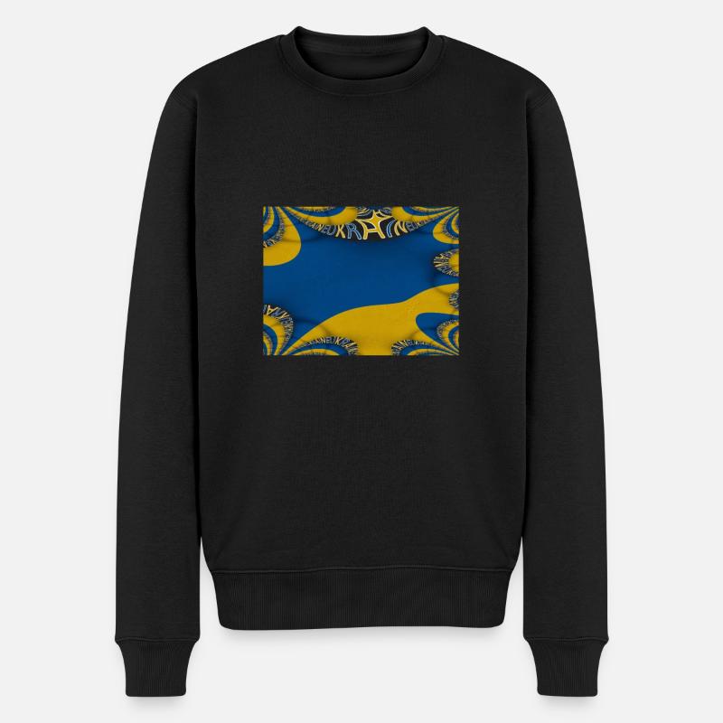 Ukraine Flagge Kunstdesign Kiew - Männer Premium Bio Pullover - Schwarz