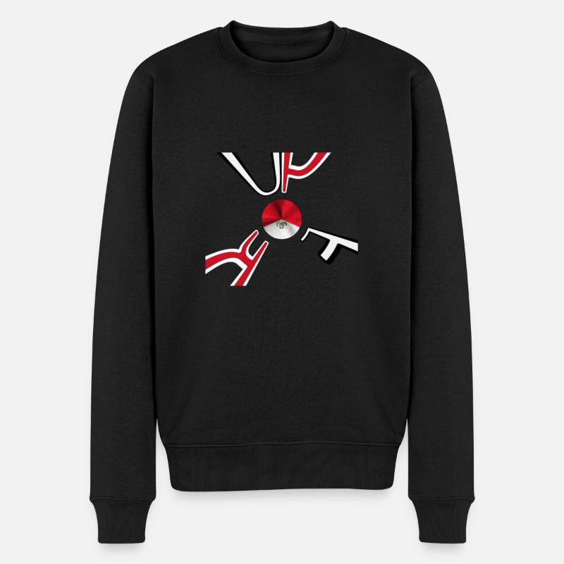 Peru Flagge Lima - Männer Premium Bio Pullover - Schwarz