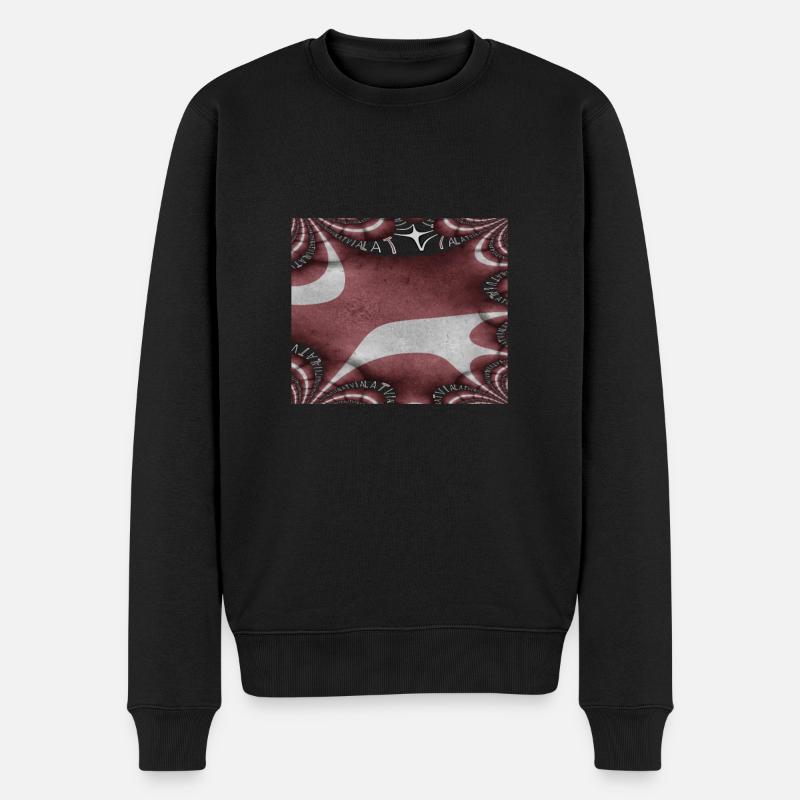 Lettland Flagge Riga - Männer Premium Bio Pullover - Schwarz