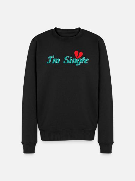 I´m single - Men's Premium Organic Jumper - black