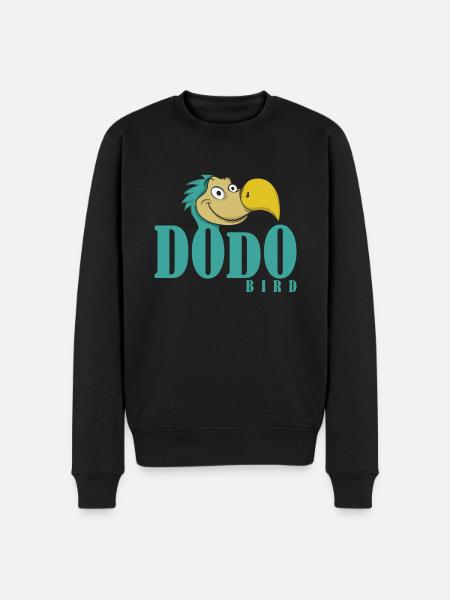 Dodo font with dodo head - Men's Premium Organic Jumper - black