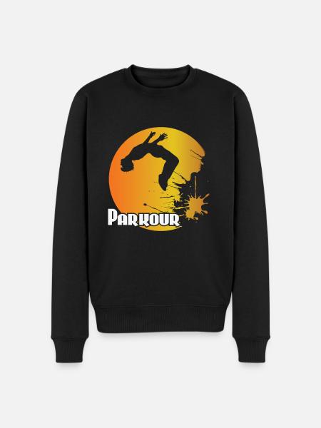 Parkour backflip - Men's Premium Organic Jumper - black