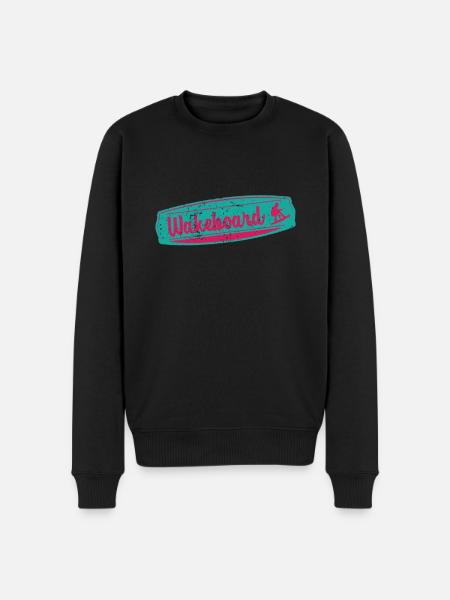 Wakeboard - Männer Premium Bio Pullover - Schwarz