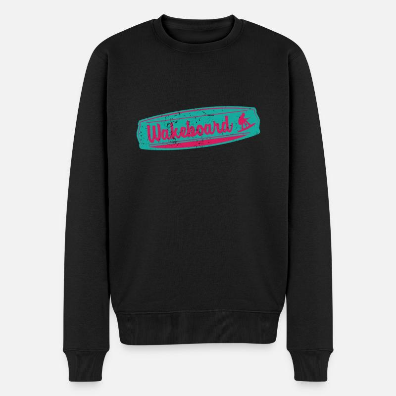 Wakeboard - Männer Premium Bio Pullover - Schwarz