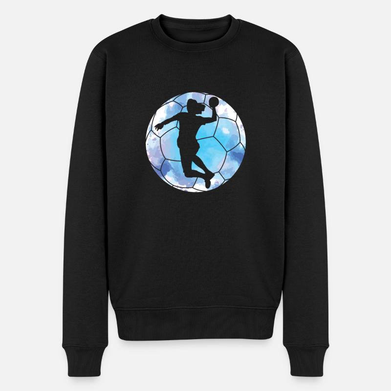 Handball, nur der Sieg zählt - Männer Premium Bio Pullover - Schwarz