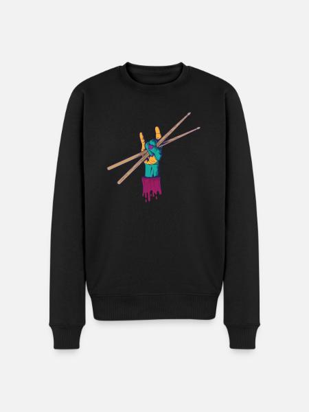 Drumsticks Music Drummer Drumsticks - Men's Premium Organic Jumper - black