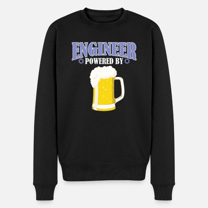 Engineer Powered By Beer - Men's Premium Organic Jumper - black