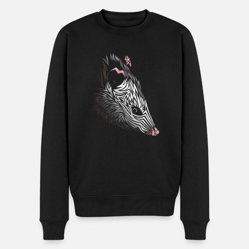 Tribal Opossum - Pull Premium bio Homme - noir