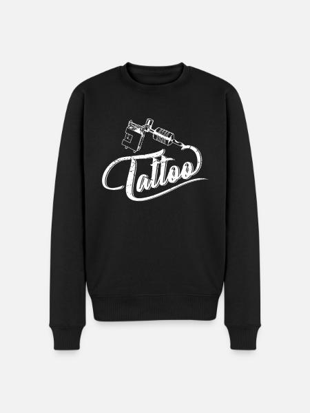 Tattoo Machine - Men's Premium Organic Jumper - black