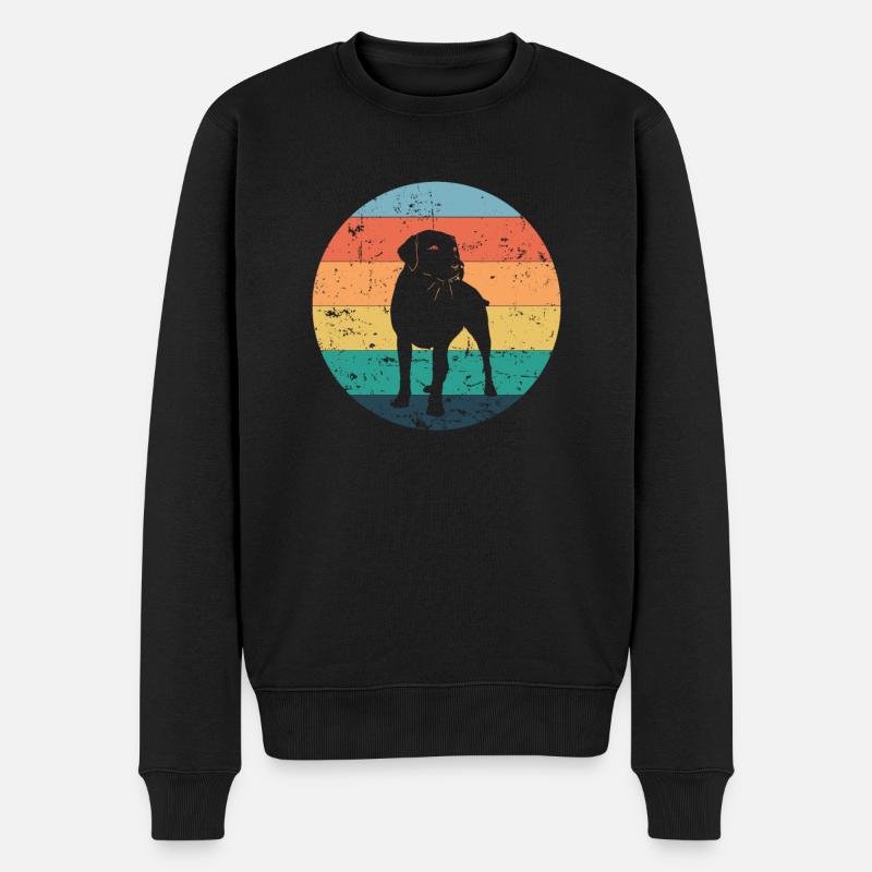 Labrador Hund Freund - Männer Premium Bio Pullover - Schwarz