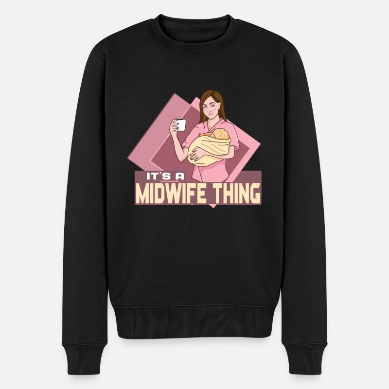 It’s a Midwife Thing - Pull Premium bio Homme - noir