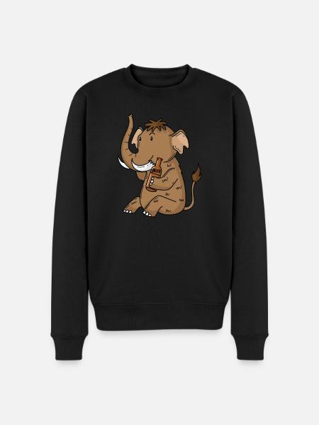 Mammoth with a beer - Men's Premium Organic Jumper - black