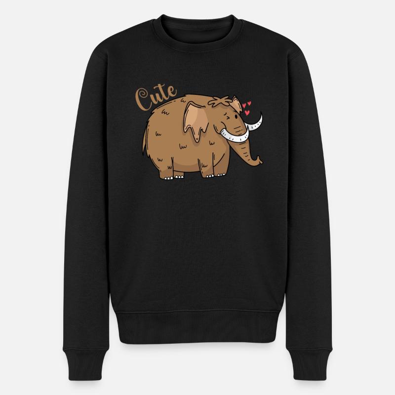 Mammut ist verliebt - Männer Premium Bio Pullover - Schwarz