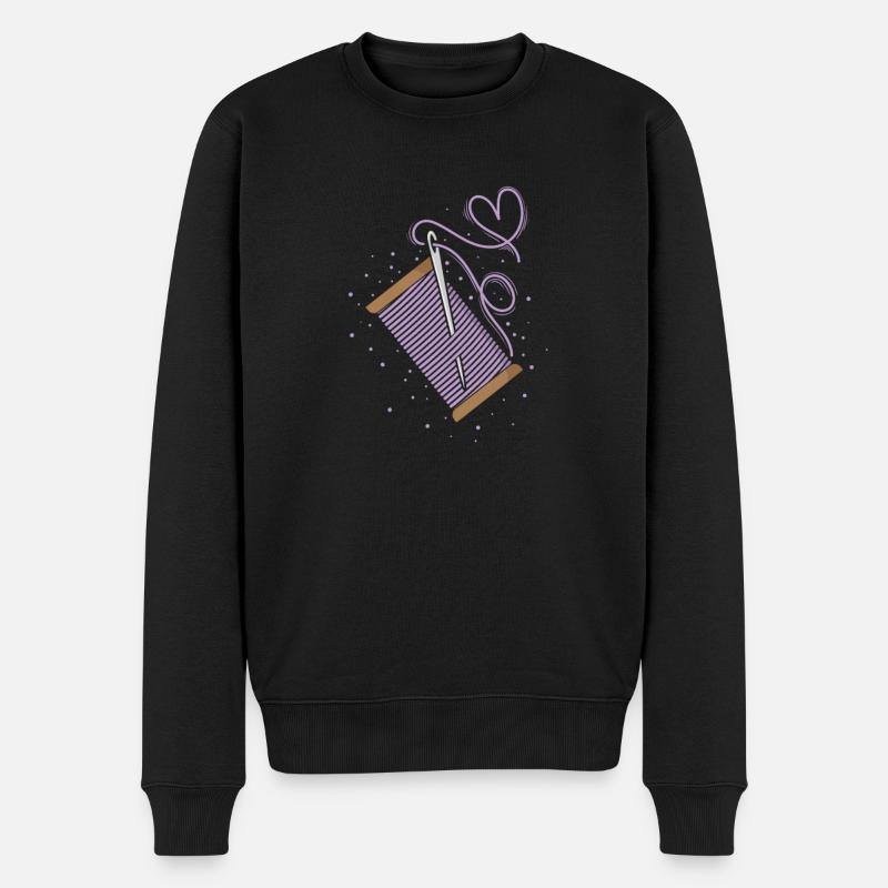 Chemin de couture Rouleau - Pull Premium bio Homme - noir