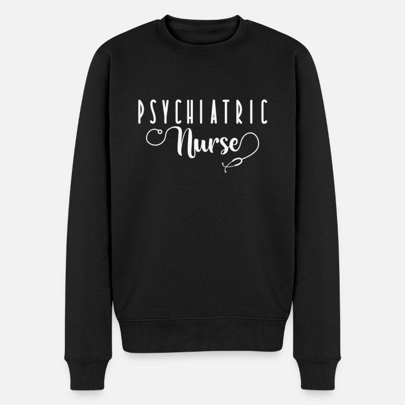 Krankenschwester Psychiatric Nurse - Männer Premium Bio Pullover - Schwarz