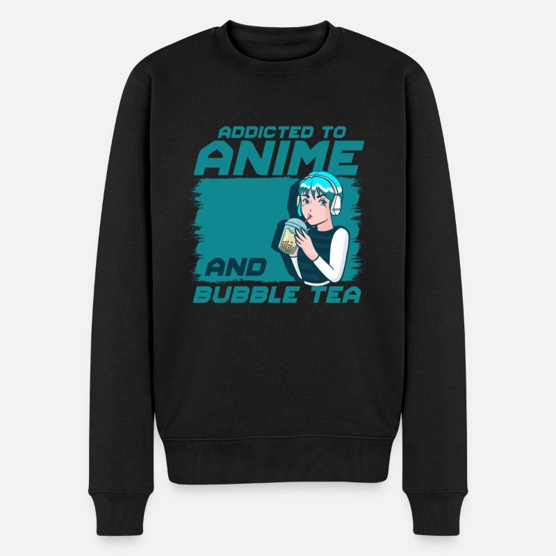 anime - Männer Premium Bio Pullover - Schwarz