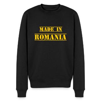 Fabriqué en Roumanie Cadeau roumain né en Roumanie - Pull Premium bio Homme - noir - Devant - Nico (187cm)