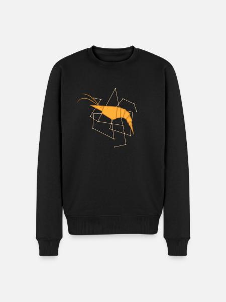 Origami crevette comme papier - Pull Premium bio Homme - noir