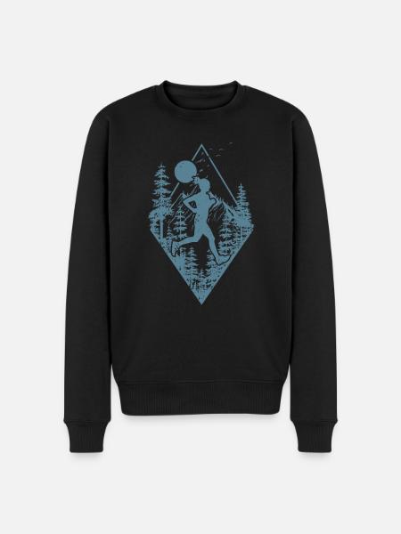 Trail dans la forêt - Pull Premium bio Homme - noir