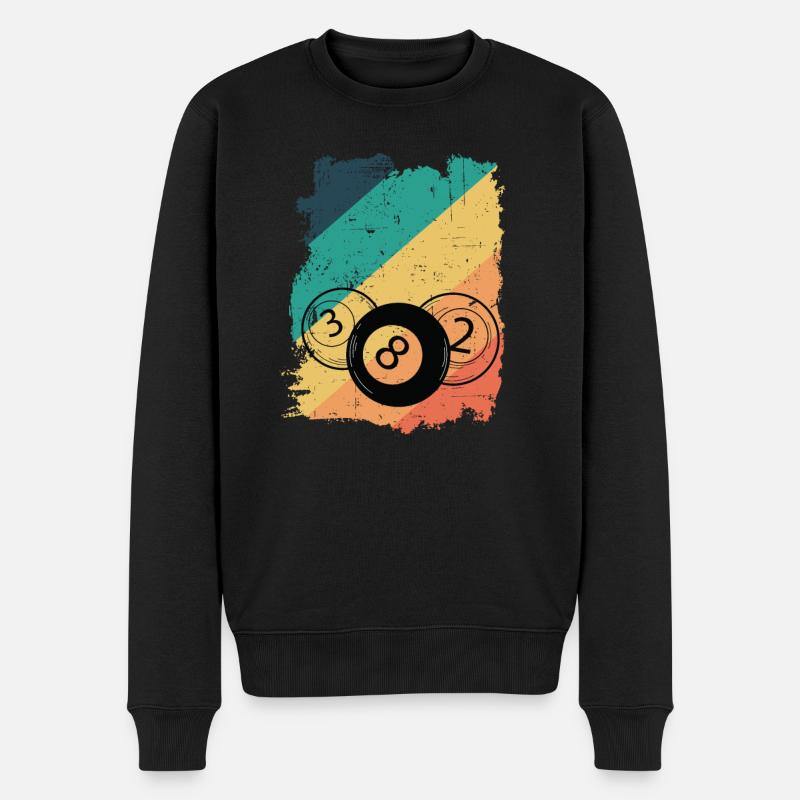 Aim Shoot Swear Repeat Billard - Männer Premium Bio Pullover - Schwarz