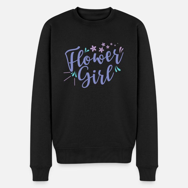 Blomst pige ægteskab brud blomster bryllup - Økologisk premium-sweatshirt til mænd - sort