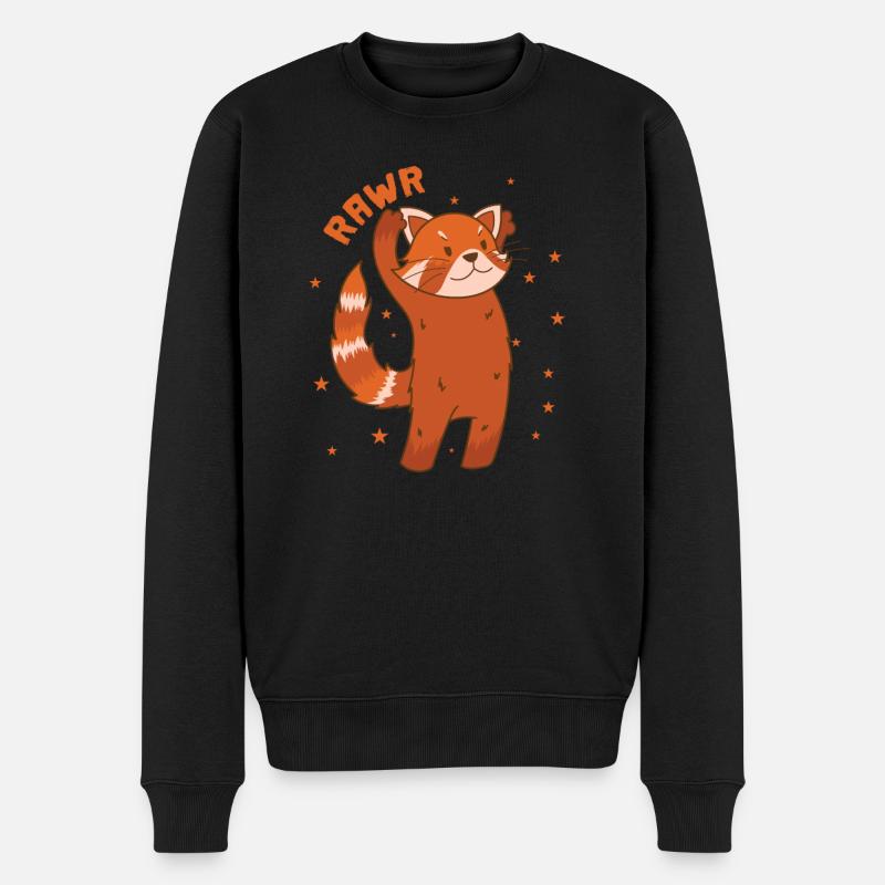 Katzenbär brüllt Bärenkatze Bambus Nepal - Männer Premium Bio Pullover - Schwarz