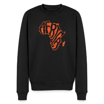 Afrika Umriss Karte Kontinent Land Karte - Männer Premium Bio Pullover - Schwarz - Vorne - Nico (187cm)