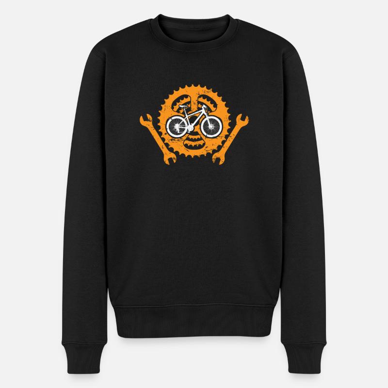 Zweiradmechaniker Fahrrad Beruf Ausbildung - Männer Premium Bio Pullover - Schwarz