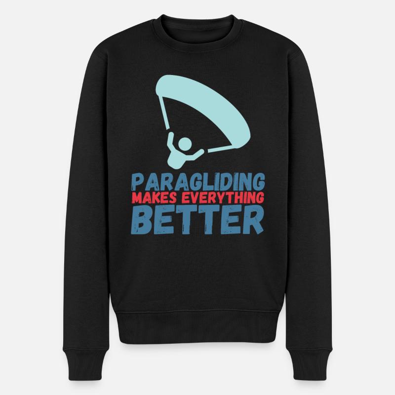 Le parapente rend tout meilleur - Pull Premium bio Homme - noir