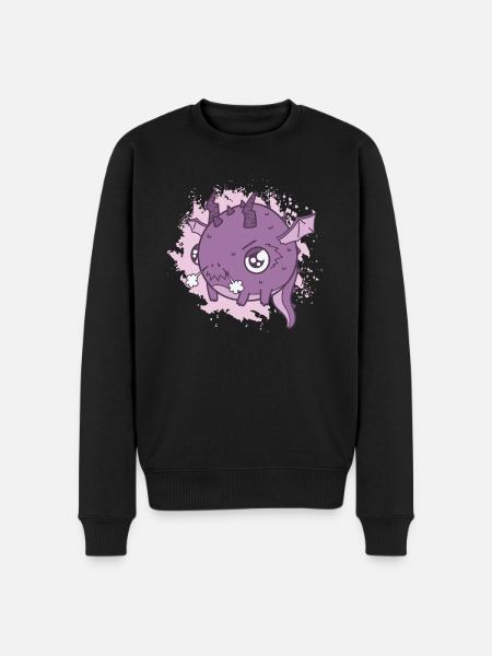 fat kawaii dragon is sour - Men's Premium Organic Jumper - black