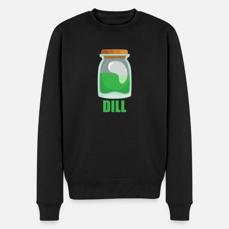 Dill Gewürz Geschmack Essen Kochen - Männer Premium Bio Pullover - Schwarz