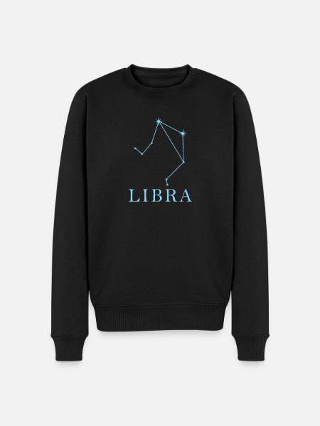Sternkonstellation Sternzeichen Libra - Männer Premium Bio Pullover - Schwarz