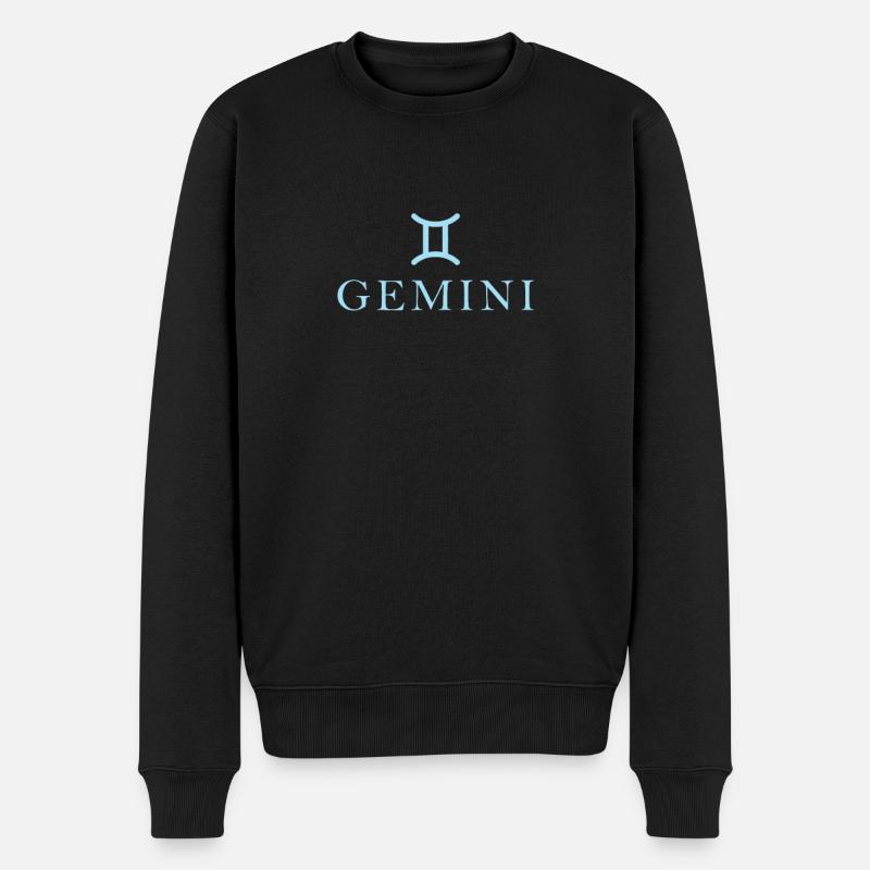 Sternzeichen Gemini Zwillinge Sternbild - Männer Premium Bio Pullover - Schwarz