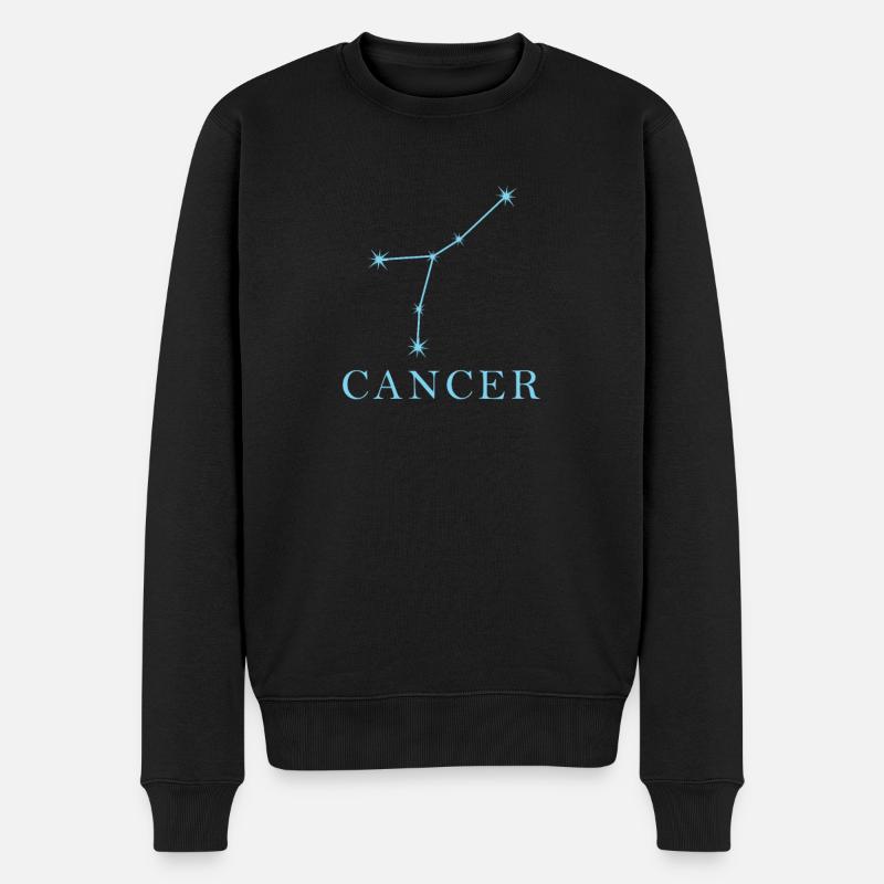 Sternkonstellation Sternzeichen Krebs - Männer Premium Bio Pullover - Schwarz