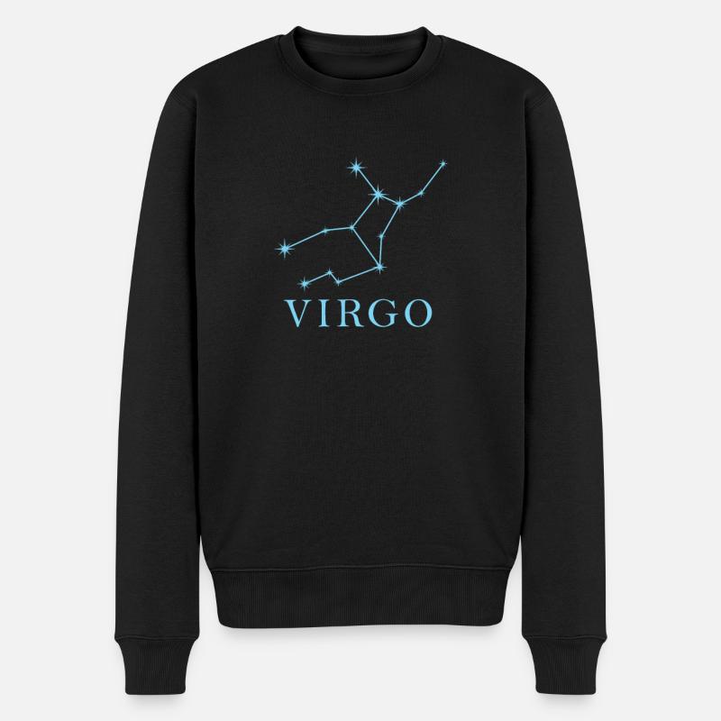 Sternkonstellation Sternzeichen Jungfrau - Männer Premium Bio Pullover - Schwarz