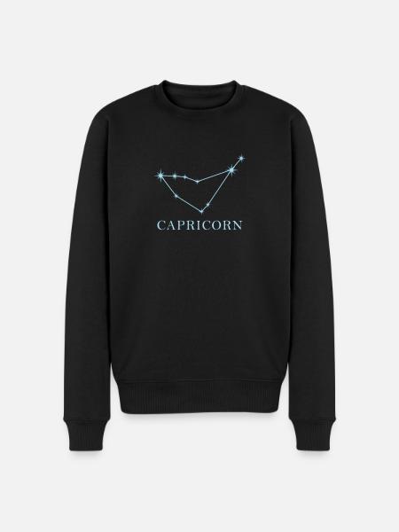 Sternkonstellation Sternzeichen Steinbock - Männer Premium Bio Pullover - Schwarz